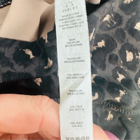 Varley Montero Leggings Cropped Molten Leopard Animal Print Women's Size M Soft - Picture 5 of 10